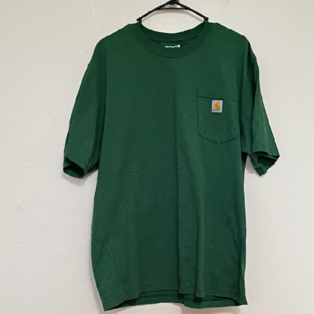 Carhartt Green Loose Fit Heavyweight Short Sleeve Pocket T-Shirt Size L